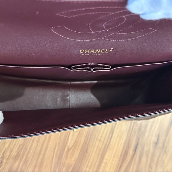 Chanel Classic Large Black Double Flap - Grained Calfskin & Gold Tone Metal - Picture 7 of 14